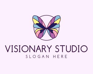 Multicolor Butterfly Mosaic logo