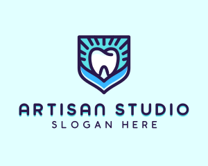 Dental Clinic Tooth Shield logo design