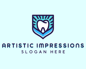 Dental Clinic Tooth Shield logo design