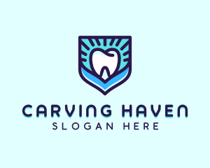 Dental Clinic Tooth Shield logo design