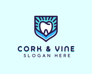 Dental Clinic Tooth Shield logo design