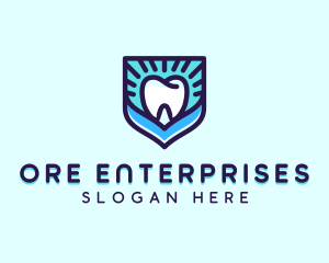 Dental Clinic Tooth Shield logo design