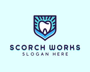 Dental Clinic Tooth Shield logo design