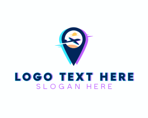 Airplane Travel Location logo