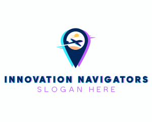 Airplane Travel Location logo design