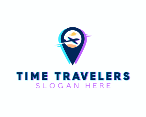 Airplane Travel Location logo design