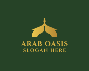 Gold Mosque Arabic logo