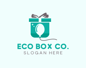 Balloon Box Present logo design