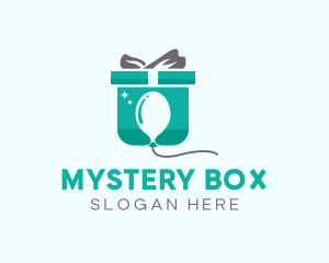 Balloon Box Present logo design