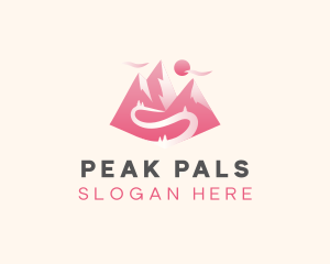 Alpine Mountain Peak logo design