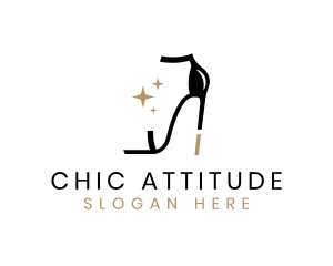 Chic High Heel Shoe logo design