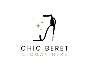 Chic High Heel Shoe logo design