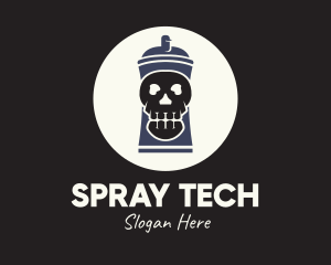 Skull Spray Paint logo design