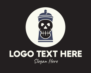 Dangerous - Skull Spray Paint logo design