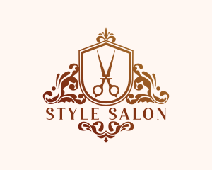 Styling Salon Scissors logo design