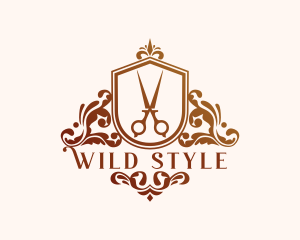 Styling Salon Scissors logo design