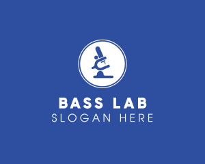 Science Laboratory Microscope logo design