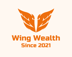 Orange Owl Wings logo design