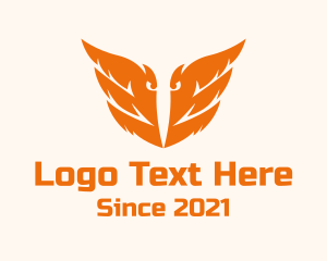 Fortnite - Orange Owl Wings logo design