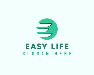 Modern Wing Letter E logo design