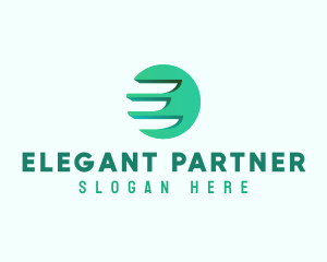 Modern Wing Letter E logo design