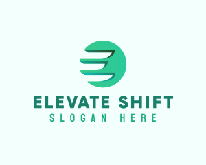 Modern Wing Letter E logo design