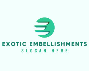 Modern Wing Letter E logo design