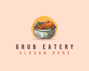 Chicken Biryani Indian logo design