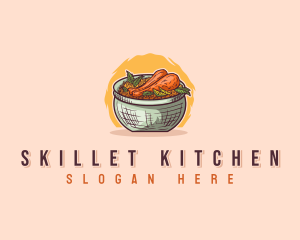 Chicken Biryani Indian logo design