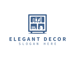 Bookshelf Furniture Design logo design