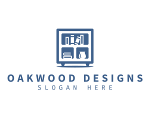 Bookshelf Furniture Design logo design