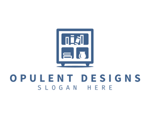 Bookshelf Furniture Design logo design