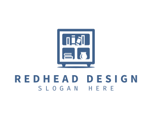 Bookshelf Furniture Design logo design