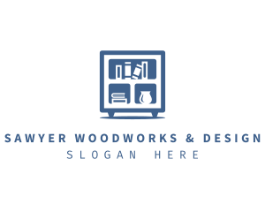 Bookshelf Furniture Design logo design