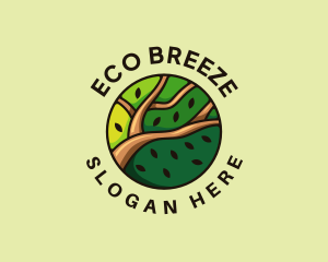 Eco Branch Leaf logo design