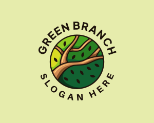 Eco Branch Leaf logo design