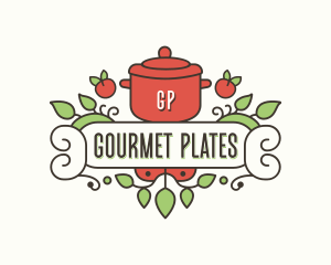 Cuisine Pot Cooking logo design