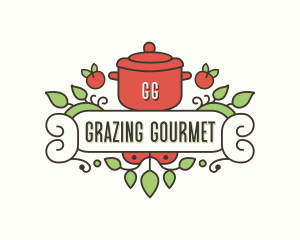 Cuisine Pot Cooking logo design