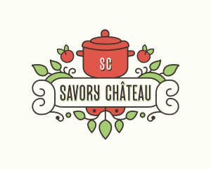 Cuisine Pot Cooking logo design