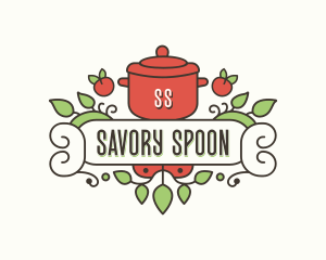 Cuisine Pot Cooking logo design