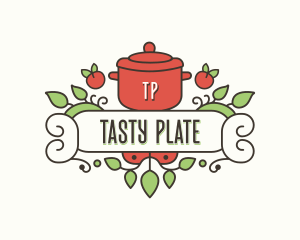 Cuisine Pot Cooking logo design