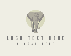 Safari Zoo Elephant logo