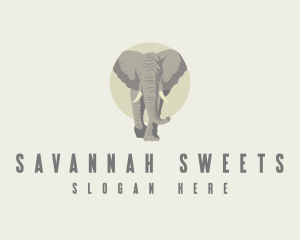 Safari Zoo Elephant logo design