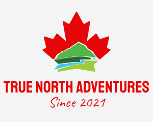 Canada Leaf Mountain  logo design