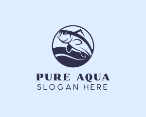 Marine Trout Fishing logo design