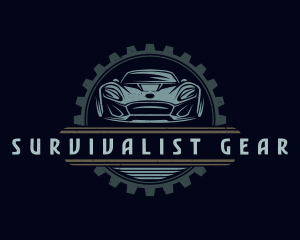 Car Gear Mechanic logo design