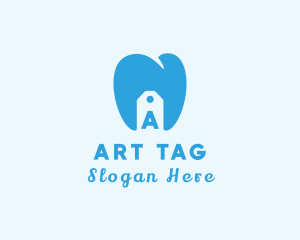 Dental Clinic Teeth Tag logo design