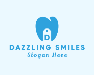 Dental Clinic Teeth Tag logo