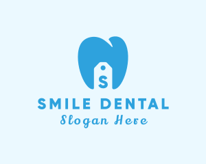Dental Clinic Teeth Tag logo design