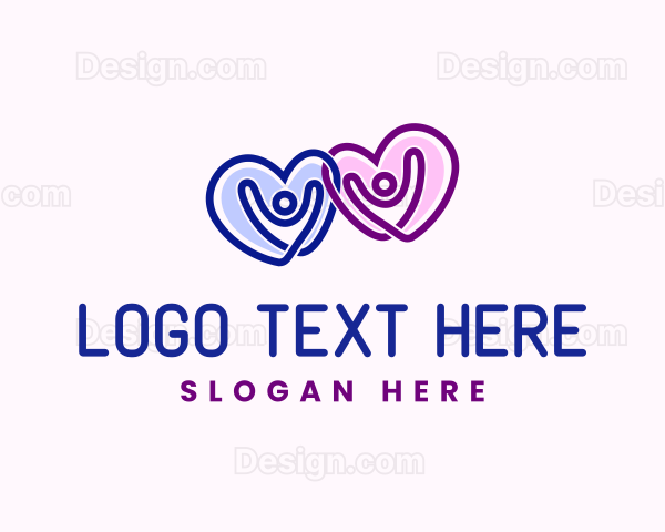 Love Couple Relationship Logo